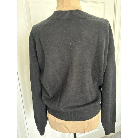 Madewell Warren (Re)sponsible Cashmere V-Neck Sweater Black Size XS - Picture 3 of 7